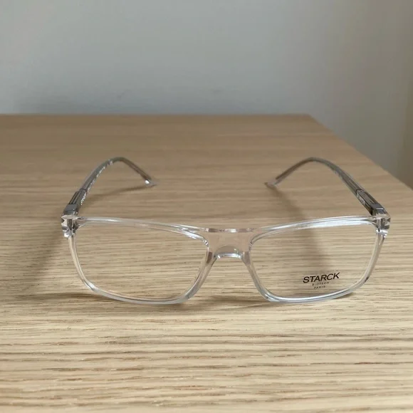 Philippe Starck Clear Glasses with Black Case